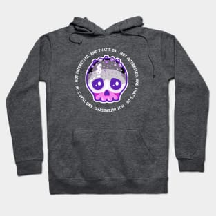 Not interested - asexual pride skull Hoodie